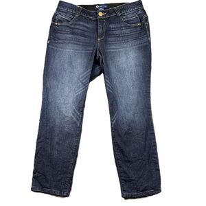 Democracy "Ab"solution Jeans Ankle Skimmer Dark Wash Denim Size 16W L248